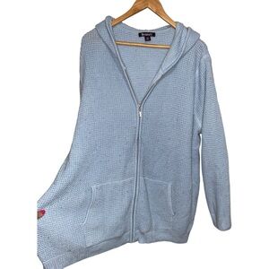 Roaman's Light Blue Knit Sweater •